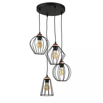 Современный подвесной светильник "Галактика" промышленного дизайна на металлической проволоке из черной меди E27 подвесной светильник для обеденного стола Licht-Erlebnisse