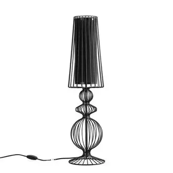 Современный прикроватный светильник AVEIRO, черная стальная ткань E27, настольная лампа с низким уровнем бликов для спальни Licht-Erlebnisse, черный