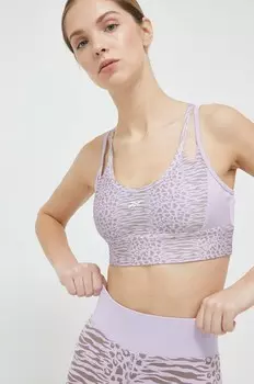 Современный спортивный бюстгальтер Safari Reebok, фиолетовый