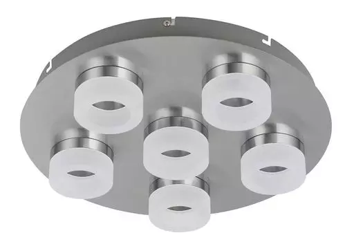 Современный светодиодный потолочный светильник MARENA для гостиной: 6 лампочек Dapo Leuchten, серебро