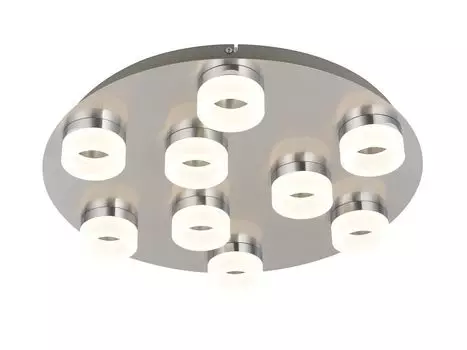 Современный светодиодный потолочный светильник MARENA для гостиной: 9 лампочек Dapo Leuchten, серебро