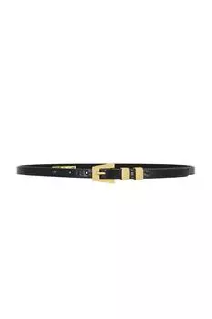 Современный узкий ремень Petit Moments, black & croc