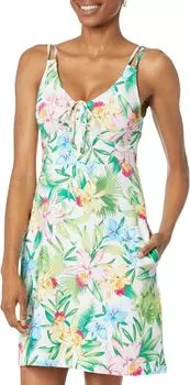 Спа-платье Orchid Garden с V-образным вырезом Tommy Bahama, белый