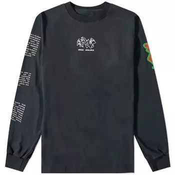 Space Available Футболка Green World с длинными рукавами, черный