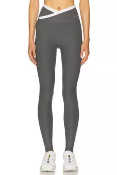 Spacedye outlines высокая талия миди леггинсы Beyond Yoga, true gray heather & cloud white