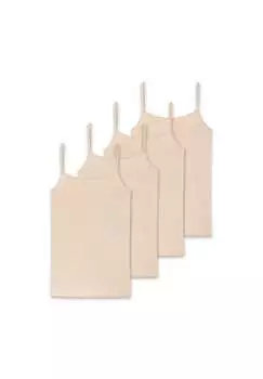Спагетти топ упаковка из 4 шт - одинарный джерси серия 95/5 уни Schiesser, бежевый