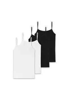 Спагетти топ упаковка из 4 шт - одинарный джерси серия 95/5 уни Schiesser, черный