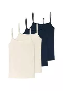 Спагетти топы 4 шт. в упаковке из бамбука и хлопка Uncover By Schiesser, мультиколор