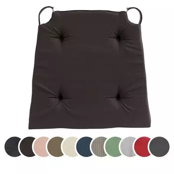Спальное место - набор из 4 подушек для стула, подушек для сиденья для дома и улицы, с застежкой-липучкой, 100% хлопок, 42 х 40 х 5 см, розовый sleepling, коричневый