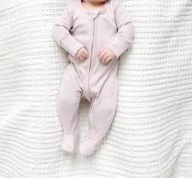 Спальный комбинезон на молнии Baby Peyton в цвете Wisteria Colored Organics