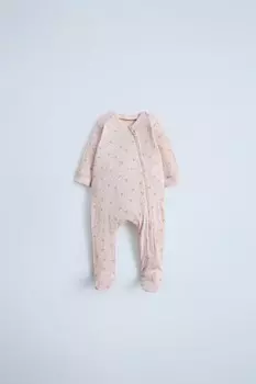 Спальный комбинезон с лентами ZARA, розовый