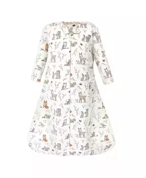 Спальный мешок из хлопкового трикотажа с длинными рукавами для маленьких девочек, Enchanted Forest Hudson Baby, фиолетовый