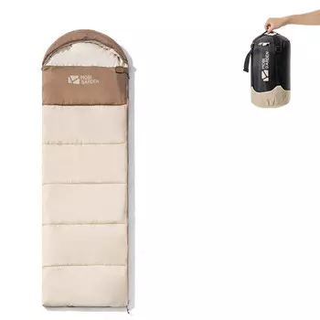 Спальный мешок Mobi Garden для кемпинга, утолщенный, морозостойкий и теплый Xiangyun 11-17 светло-песочного цвета (слева), 1,4 кг