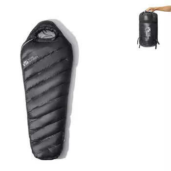 Спальный мешок Mobi Garden пуховый походный утолщенный морозоустойчивый и теплый песец-5-5 ночной черный G800
