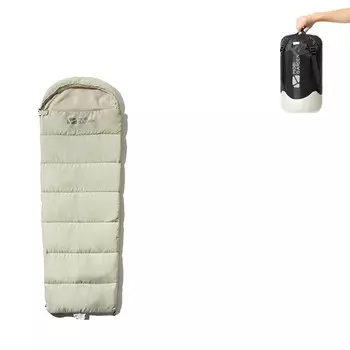 Спальный мешок Mobi Garden утолщенный и сращиваемый, чтобы сохранять тепло в снежные месяцы 10-16 горно-зеленый 1,4 кг (справа)