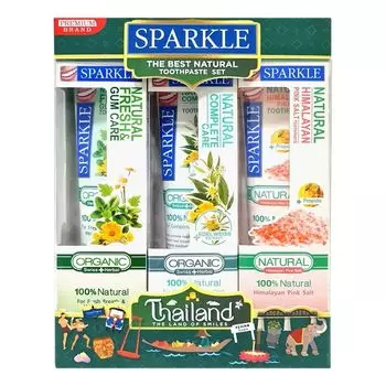 Sparkle Лучший набор натуральных зубных паст, Green