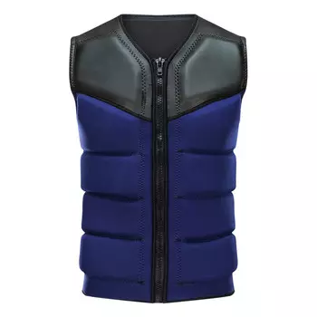 Спасательный жилет для взрослых Shark Bart, снаряжение для плавания, жилет плавучести, принадлежности для водных видов спорта, жилет для плавания, черный и синий, размер L-4XL SBART