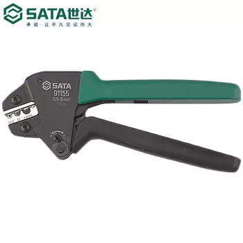 Специальные обжимные клещи для электриков холодного прессования SATA 91155, экономичные клещи для обжима голых клемм 0,5-6 мм