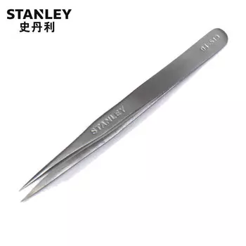 Специальные заостренные короткие пинцеты Stanley, утолщенные пинцеты из нержавеющей стали длиной 115 мм, тонкий проволочный зажим 94-513-23