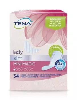 Специализированные вставки, 34 шт. Tena, Lady Slim Mini Magic