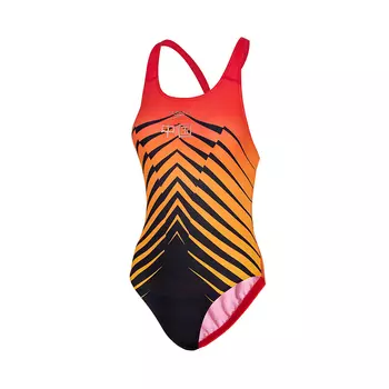 Speedo Слитный женский купальник оранжево-красного цвета