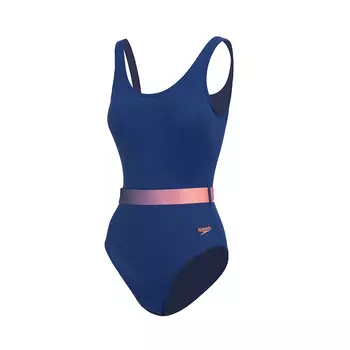 Speedo Слитный женский купальник синего цвета