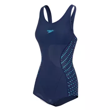 Speedo Слитный женский купальник темно-синего цвета