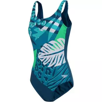 Speedo Слитный женский купальник темно-синего цвета