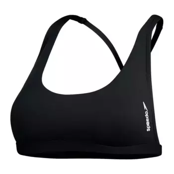 Speedo Solid Трансформируемый топ для плавания, чёрный