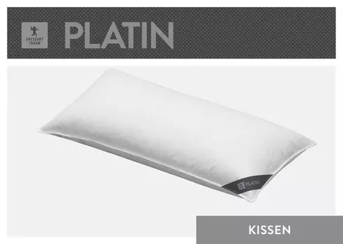 Spessarttraum 3-камерная подушка платина Наполнитель: 100 % гусиный пух (снаружи) 100 % гусиные перья (внутри) Чехол: 100 % хлопок Размер 40 х 80 см