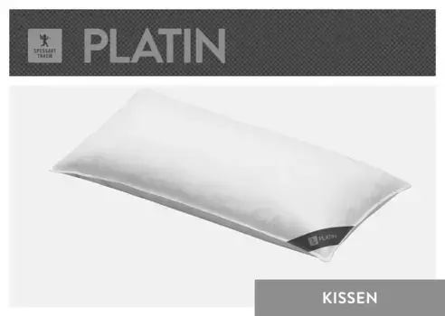 SPESSARTTRAUM Подушка 3-х отделенная "Платинум", наполнитель: снаружи: 100% гусиный пух, внутри: 100% гусиные перья, чехол: 100% хлопок, (1 штука), производство Германия, гипоаллергенно 40х80 см, белый