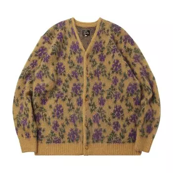 Спицы Мохеровый Кардиган Желтый