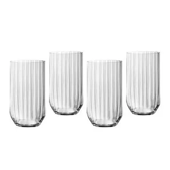 Spiegelau Linear стакан для лонг-дринков 445 мл, набор из 4 шт, прозрачный