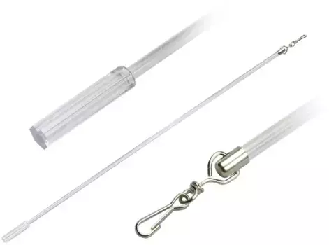 Спин-стержень Liedeco, (1 шт.), для боковых шарфов, штор Длина: 100 см, цвет glasklar