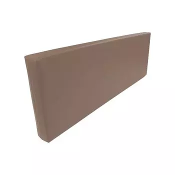 Спинка - подушка спинки для паллетных подушек (120x43x20/15 см (черный) МАТРАСНЫЕ ПОДУШКИ С искусственной кожей, огнестойкий MVSS 302 - УФ-стабилизированный - ПЕНА ДЛЯ подушек ЕВРОПАЛЛЕТОВ Dibapur, коричневый