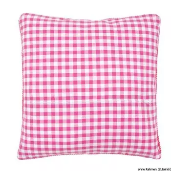 Спинка подушки Vervaco на молнии, красная клетка, 30х30 см