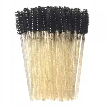 СПИРАЛЬНАЯ ЩЕТОЧКА КРИСТАЛЛ ДЛЯ РЕСНИЦ 50 ШТ Цвета Lewer