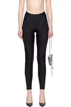 Спиральные леггинсы Mugler, черный
