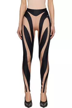 Спиральные леггинсы Mugler, мультиколор