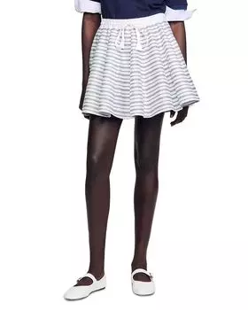 Спиральный принт юбка-клеш - Эксклюзив Sandro, мультиколор