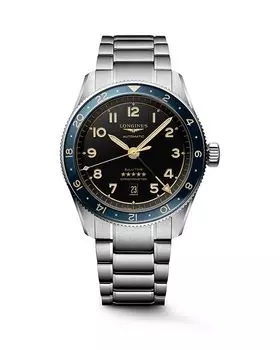 Spirit Zulu Time, часы, 42 мм Longines, черный