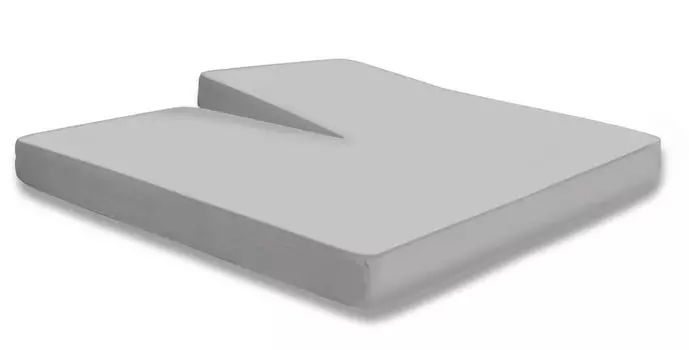 Сплит-топпер на приталенном листе серебро 180x200 - 200x200 см, плотный хлопковый трикотаж One-Home