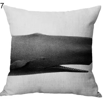 Сплит-узор Акула Слон Кит Динозавр Наволочка Чехлы для подушек Кафе Декор-7 # Stuttg