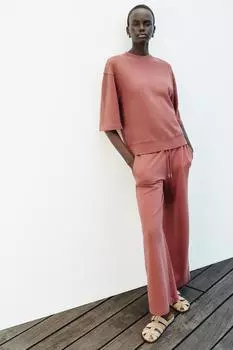 Сплит замша клетка сандалии ZARA, цвет Sand Brown