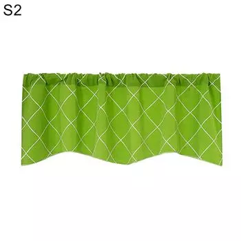 Сплошной цвет с геометрическим узором в виде сетки, кухонный декор, оконная балдахина, короткая занавеска-3 размера: M Stuttg, мультиколор