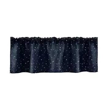 Сплошной цвет со звездным принтом, кухонная короткая занавеска, занавеска на окно, драпировка для домашнего декора-темно-синий, размеры: S Stuttg