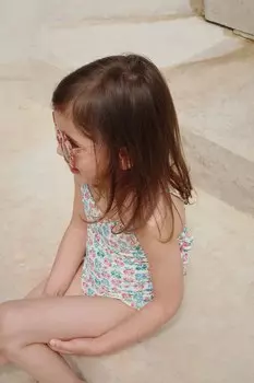 Сплошной детский купальник EDITH SWIMSUIT GRS Konges Sljd, зеленый