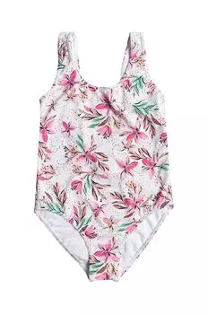 Сплошной детский купальник Happy Tropical Roxy, белый