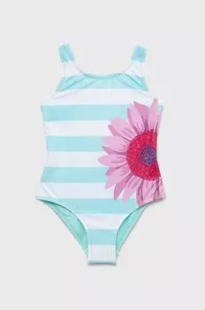 Сплошной детский купальник United Colors of Benetton, бирюзовый