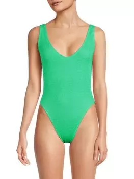 Сплошной фактурный купальник Mara Bond-Eye, цвет Apple Eco